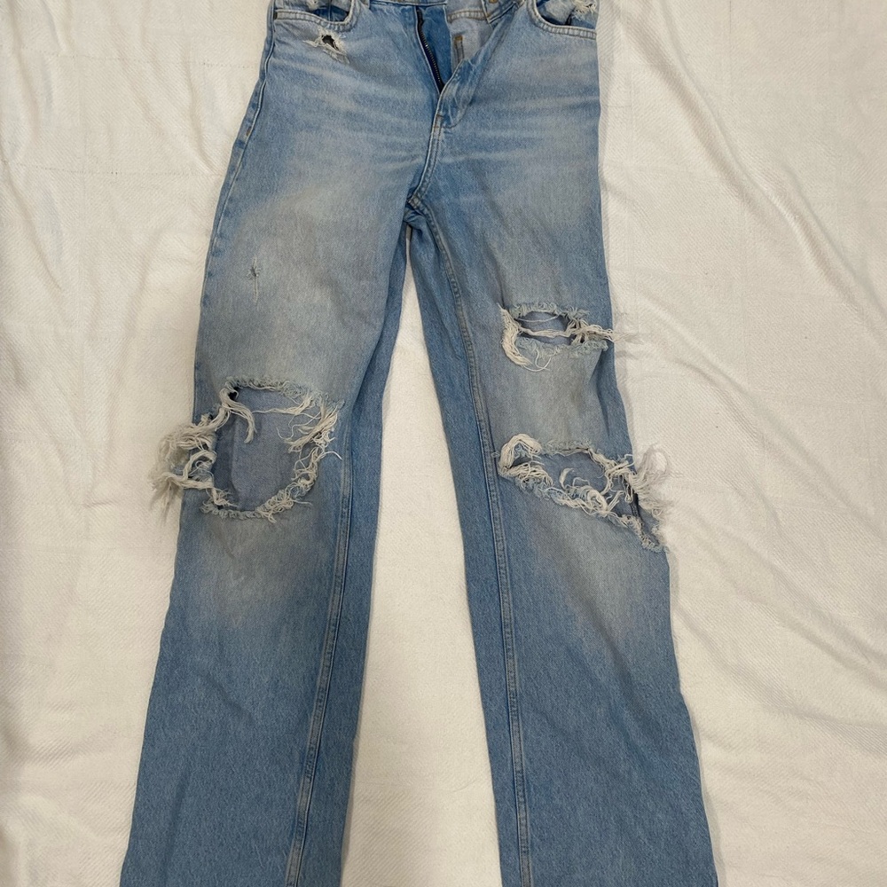 Distressed Blue Women Jeans